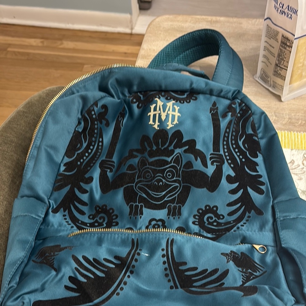 Disney Blue and Black Backpack with Artistic Design - Picture 7 of 7